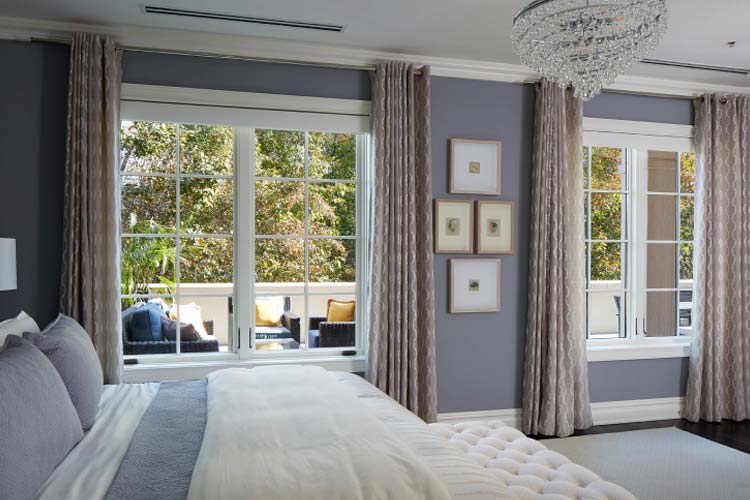 Windows from living room view