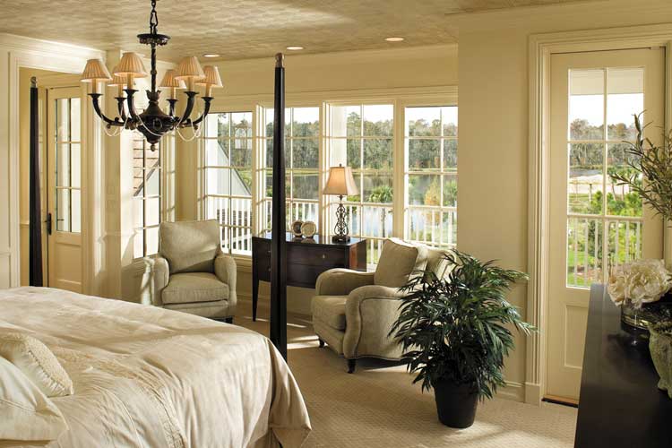 Pella windows - view from inside the house living room